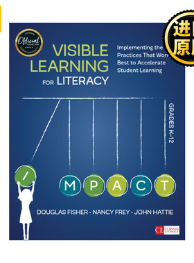 英文原版 Visible Learning for Literacy, Grades K-12 读写能力可视化学习 K-12年级阶段 提升学习的实践方法