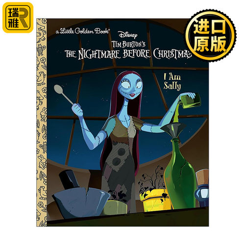 英文原版 I Am Sally Disney Tim Burton's The Nightmare Before Christmas 我是莎莉 迪士尼圣诞夜惊魂 兰登书屋精装小金书