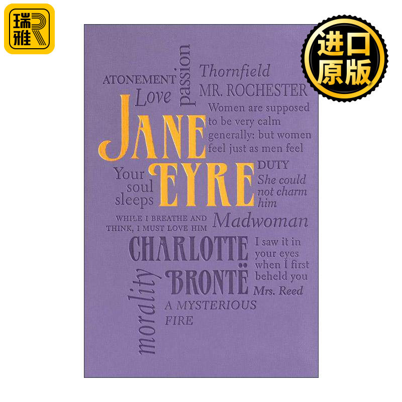 英文原版 Jane Eyre 简爱 第2版 软精装皮质封面词云经典 Word Cloud Classics 英文版 进口英语原版书籍