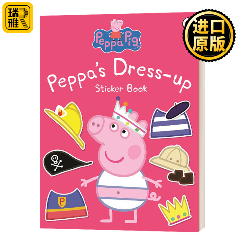 小猪佩奇 装扮贴纸书 英文原版绘本 Peppa Pig Peppa Dress-Up Sticker Book 粉红猪小妹 英文版 NA 进口英语原版书籍