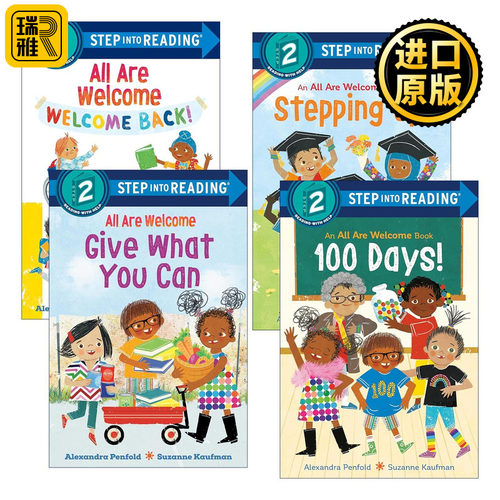 英文原版 Step into Reading 2 - All Are Welcome系列4册 尽你所能 晋升 庆祝100天 兰登经典分级读物 英文版 进口英语原版书籍