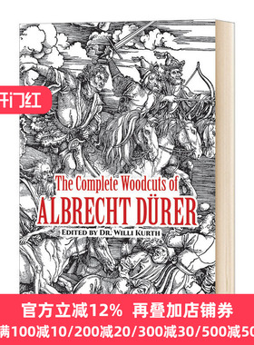 阿尔布雷希特丢勒的木刻版画全集 英文原版 The Complete Woodcuts of Albrecht Durer 全英文版 WIlli Kurth 进口英语书籍