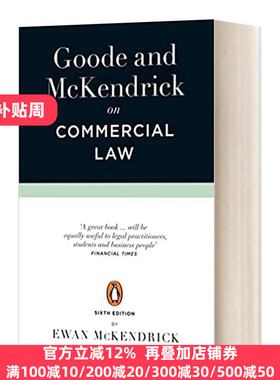 古德论商法 第6版 英文原版 Goode and McKendrick on Commercial Law 英文版 Ewan McKendrick 进口英语原版书籍