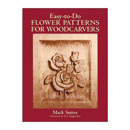 英文原版 Easy-to-Do Flower Patterns for Woodcarvers 花卉图案简易木雕插图指南 装饰设计 手工艺 英文版 进口英语原版书籍
