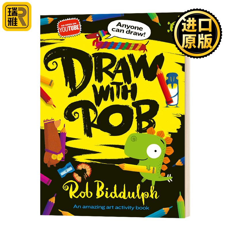 正版 Draw With Rob和罗伯比达尔夫一起画画Biddulph