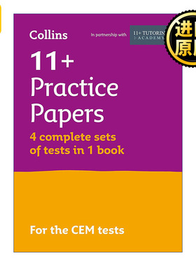 英文原版 Collins 11+Verbal Reasoning and Non-Verbal Reasoning Practice Papers柯林斯英国小升初CEM考试完整测试题进口英语书