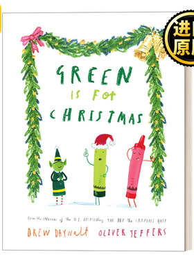 Green Is For Christmas 绿色代表圣诞节 小蜡笔大罢工系列 精装 英文原版儿童绘本