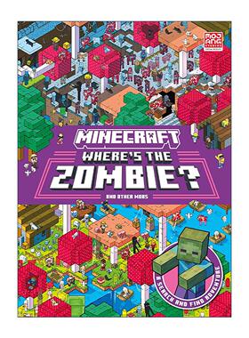 英文原版 Minecraft Where’s the Zombie 我的世界 找找僵尸在哪里 儿童趣味找找书 英文版 进口英语原版书籍