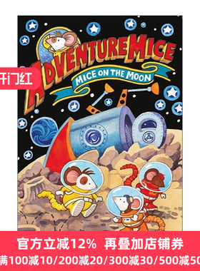 英文原版 Adventuremice Mice on the Moon 冒险老鼠佩德罗4 儿童插画故事书 英文版 进口英语原版书籍