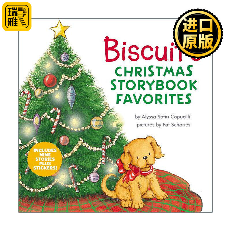 英文原版 Biscuit’s Christmas Storybook Favorites 饼干狗圣诞9个故事合集 精装 带贴纸 英文版 进口英语原版书籍