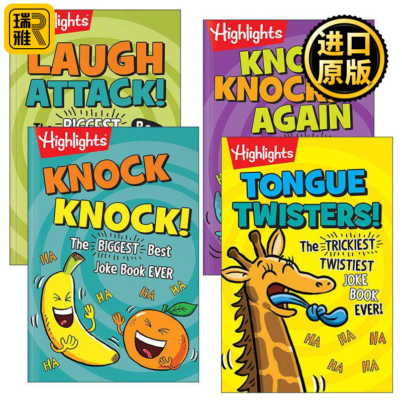 英文原版 Highlights? Laugh Attack! Joke Books 亮点儿童幽默笑话攻击书系列4册 培养语感与社交能力 英文版 进口英语原版书籍