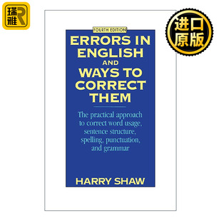 English 英文原版 进口英语原版 英文版 Ways Errors 英文常见错误 Correct and Them 第4版 书籍