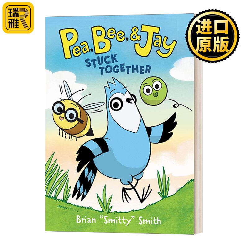 豌豆 蜜蜂和松鸦1 困在一起 英文原版 Pea  Bee and Jay #1 Stuck Together 杰伊 儿童漫画小说 课外英语阅读桥梁书 进口英语书籍