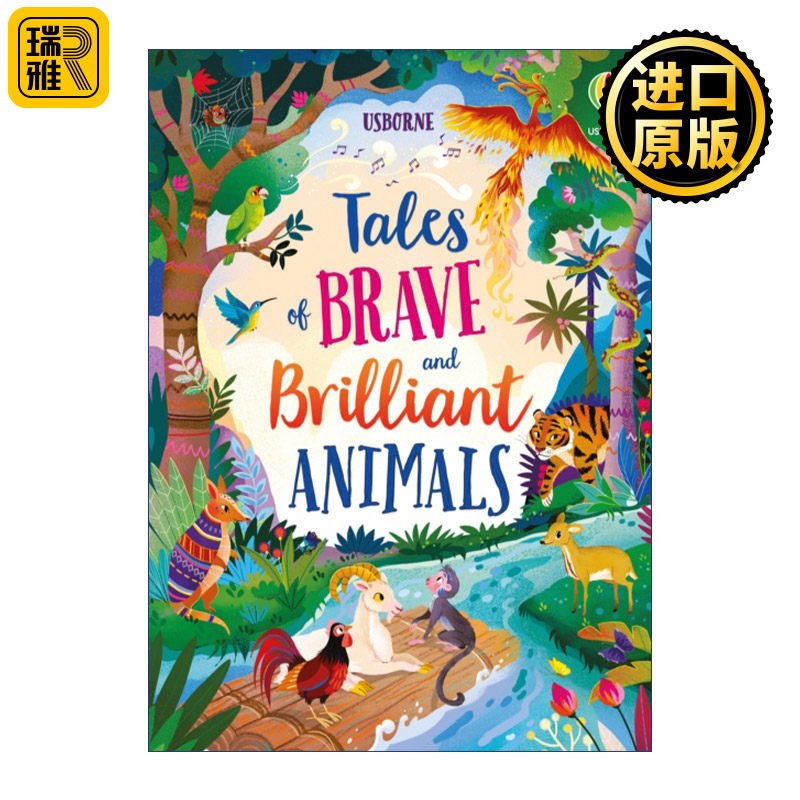 英文原版 Usborne Illustrated Tales of Brave and Brilliant Animals 勇敢而聪明的动物故事插图版 精装英文版 进口英语原版书籍
