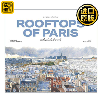 英文原版 Rooftops of Paris Sketchbook 巴黎屋顶天台水彩速写画册精装 英文版 进口英语原版书籍