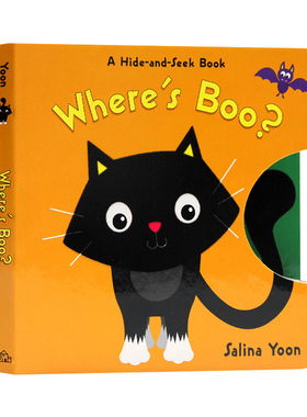 英文原版 Where's Boo A Hide-and-seek Book 捉迷藏躲猫猫 儿童启蒙纸板触摸书绘本 英文版 Salina Yoon 进口英语原版书籍