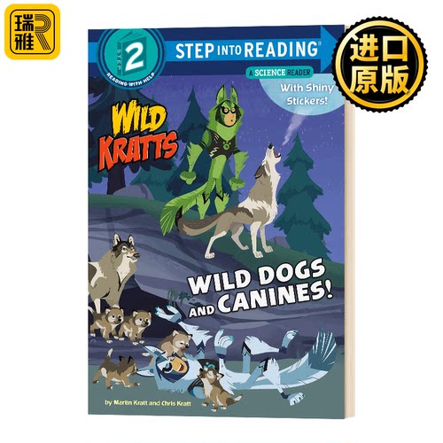 动物兄弟猎犬 美国企鹅兰登英语经典分级阅读读物 第二阶段 英文原版 Wild Dogs and Canines Step Into Reading 2 进口英语书籍