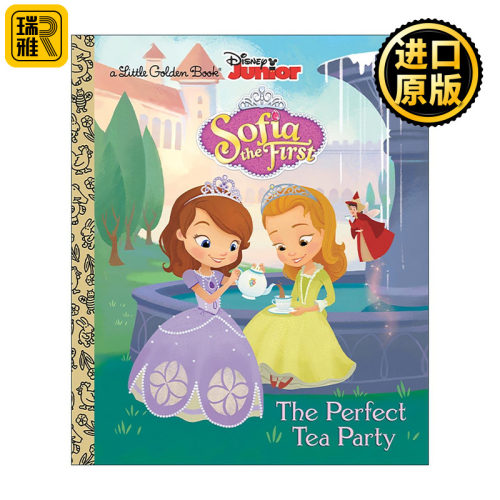 英文原版 The Perfect Tea Party Disney Junior Sofia the First Little Golden Book 美好茶话会 迪士尼小公主苏菲亚系列 兰登