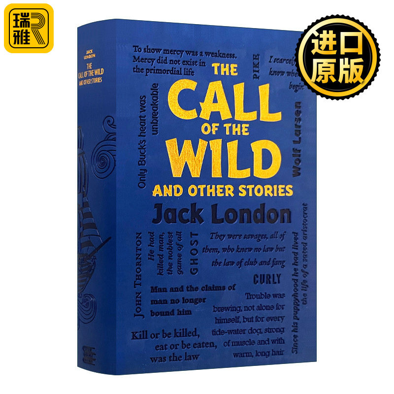 英文原版 The Call of the Wild and Other Stories 野性的呼唤 杰克伦敦小说集 软精装皮质封面词云经典 英文版进口英语原版书籍