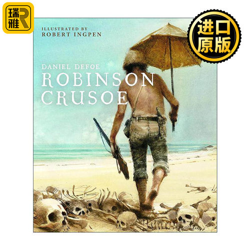 英文原版 Robinson Crusoe 罗伯特·英潘名著插画系列精装 鲁滨逊漂流记 英文版 进口英语原版书籍