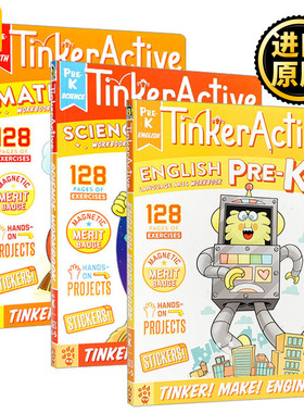 Tinkeractive Workbooks Pre-K系列3本 English/Science/Math