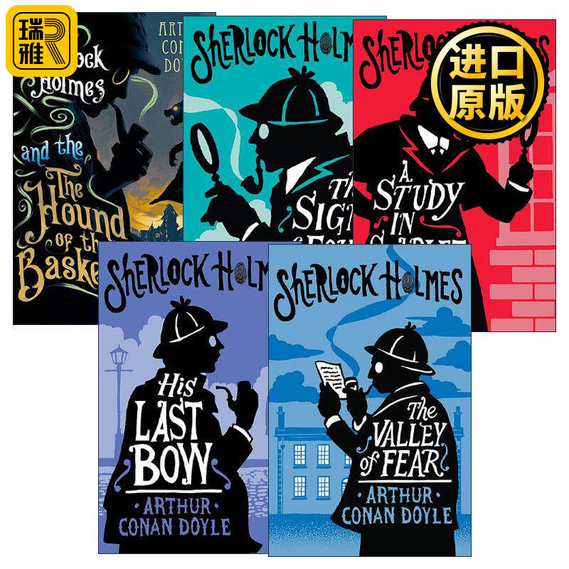 英文原版 Sherlock Holmes 福尔摩斯探案 Alma经典文学系列5册 恐怖谷 最后的致意 柯南道尔 英文版 进口英语原版书籍