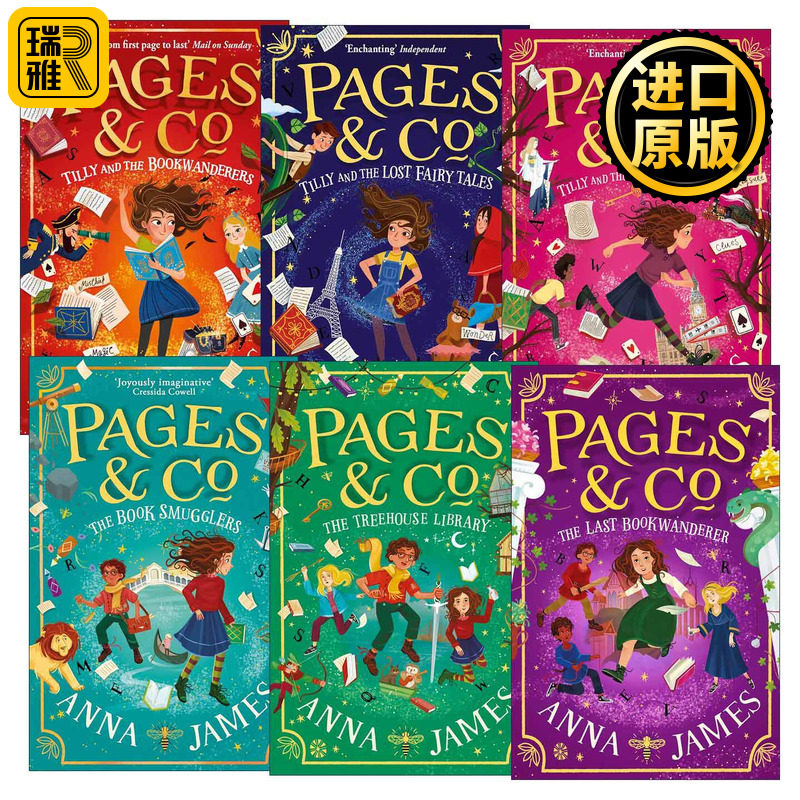 英文原版 Pages & Co. TILLY AND THE LOST FAIRYTALES 穿梭童话集系列6册 儿童小说 英文版 进口英语原版书籍
