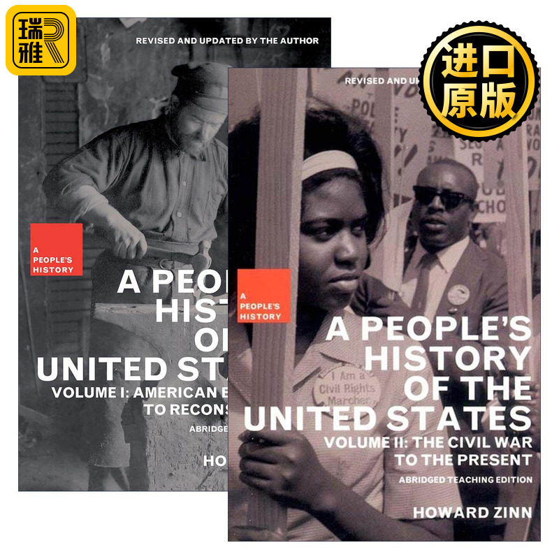 英文原版 A People's History of the United States 美国人民的历史教师版2册 节选课堂教师版 英文版 进口英语原版书籍