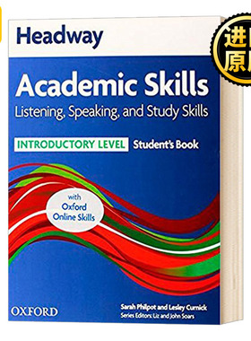 牛津学术英语学习技巧 听说 入门级 英文原版 Oxford HEADWAY Academic Listening Speaking and Study Skills Introductory level