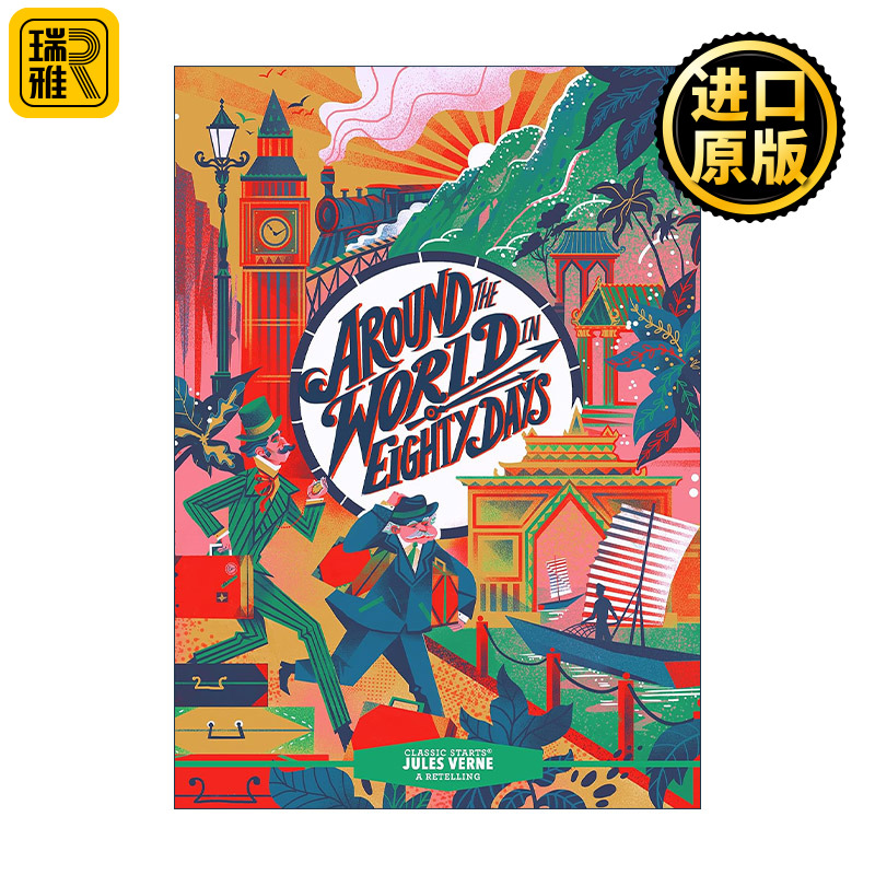 英文原版 Classic Starts Around the World in Eighty Days 开始读经典 八十天环游地球 精装 英文版 进口英语原版书籍