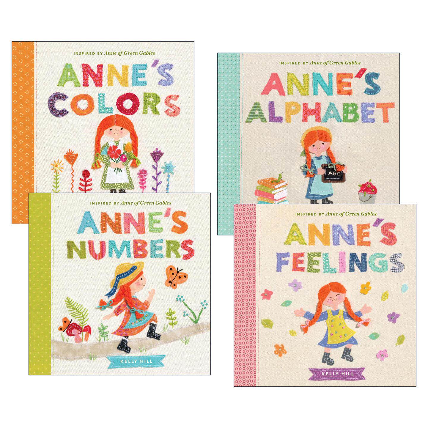 英文原版 Anne of Green Gables 绿山墙的安妮系列4册 儿童启蒙认知绘本 纸板书 Kelly Hill 英文版 进口英语原版书籍