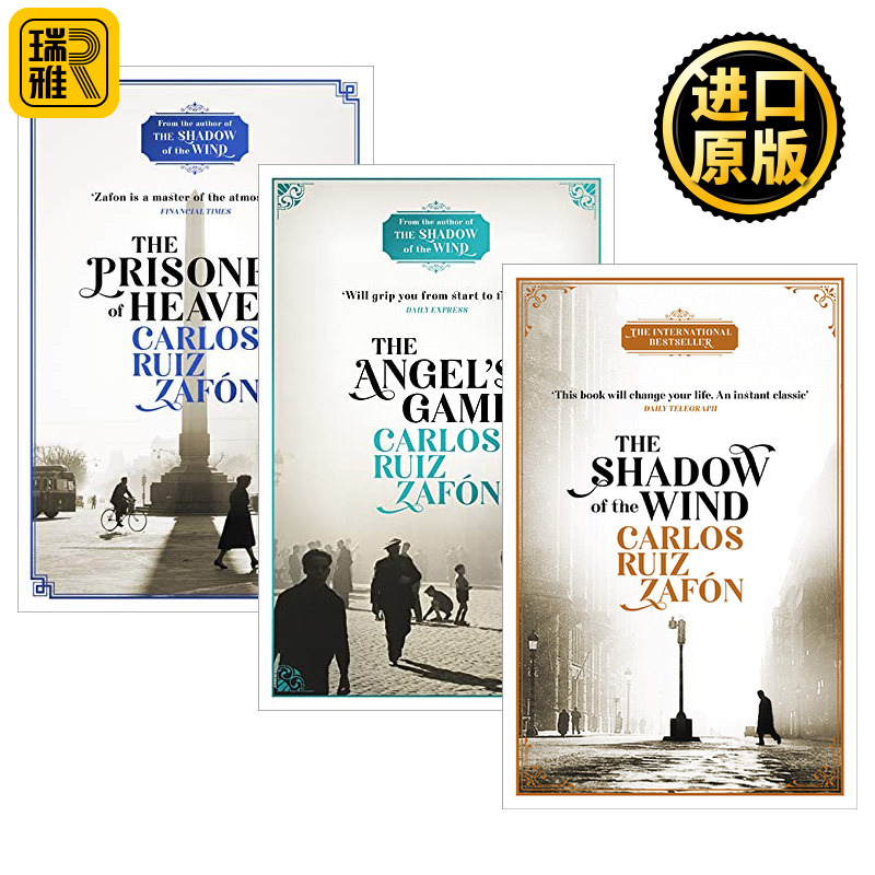 遗忘书之墓系列3册 英文原版 The Shadow of the Wind 风之影天使游戏天堂囚徒 Zafon萨丰经典畅销玄幻小说 进口书 书籍/杂志/报纸 文学小说类原版书 原图主图