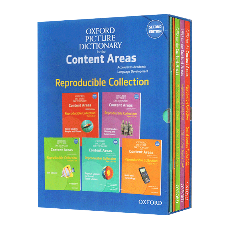 Oxford Picture Dictionary for the Content Areas 牛津图解英语词典主题词汇专项练习5册盒装 英文原版