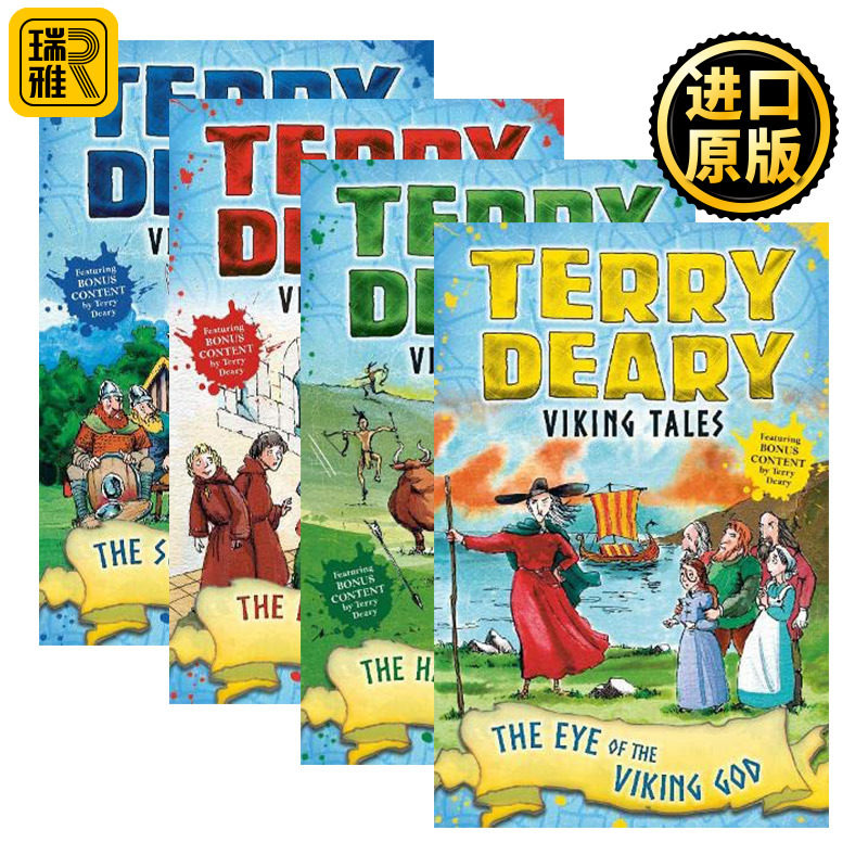 北欧海盗维京人的传说4册 英文原版 Terry Deary's Historical Talesy Viking Tales 黄金之战 儿童章节桥梁故事书 进口英语书籍