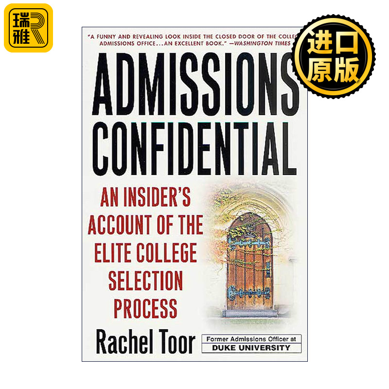 Admissions Confidential 招生机密 精英大学选拔过程的内幕描述