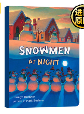 夜晚的雪人 英文原版 Snowmen At Night 纸板书 绘本 英文版 Caralyn Buehner 进口英语原版书籍