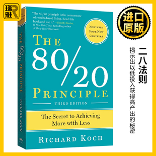 管理书籍 英文原版 The 理查德科克 英文版 Principle Koch 进口英语书籍 二八法则 Richard 书