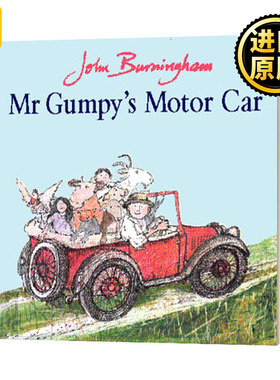 和甘伯伯开车去兜风 英文原版 Mr Gumpy's Motor Car 廖彩杏书单 儿童启蒙认知图画书 英文版 John Burningham 进口英语原版书籍