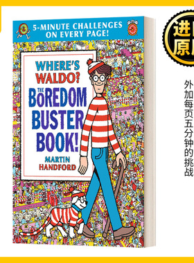 沃尔多在哪里 无聊终结者之书 英文原版 Where’s Waldo? The Boredom Buster Book! 5-Minute Challenges 精装进口英语原版书籍