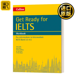 IELTS 英文原版 Collins Ready 进口英语书籍 Aish雅思考试系列 Fiona 雅思预备教程 for Workbook 练习簿 Get 柯林斯准备雅思课程