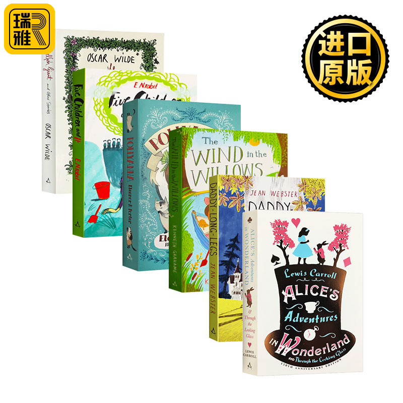 儿童经典童话故事6本 英文原版 Alma Children’s Classics Collection 爱丽丝梦游仙境 柳林风声 长腿叔叔 儿童文学小说