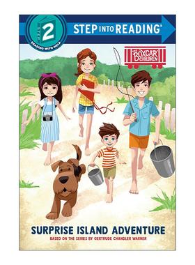 英文原版 Step into Reading 2 Surprise Island Adventure Boxcar Children Early Reader 惊喜岛冒险 棚车少年系列 英文版