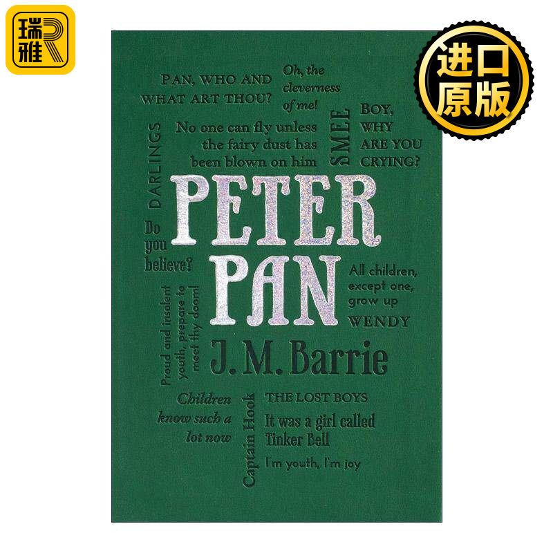 英文原版 Peter Pan 小飞侠彼得潘 第2版 软精装皮质封面词云经典 Word Cloud Classics 英文版 进口英语原版书籍