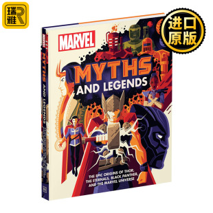 Legends and 漫威神话和传说 超级英雄和漫威宇宙史诗 Marvel 英文原版 Myths