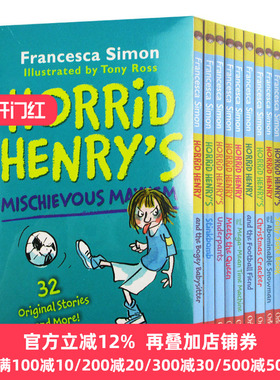 淘气包亨利恐怖亨利10册盒装 Horrid Henry's Mischievous Mayhem 英文原版 Francesca Simon 全英文版进口原版英语书籍
