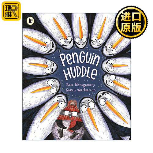 英文原版 Penguin Huddle 抱团的企鹅 儿童动物幽默故事绘本 友谊 人际关系 插画师莎拉·沃伯顿 Sarah Warburton进口英语原版书籍