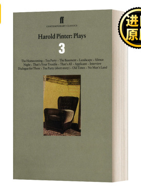 哈罗德品特戏剧集3 英文原版 Harold Pinter Plays 3 诺贝尔文学奖得主 归乡 旧时光 无人之地 进口英语原版书籍