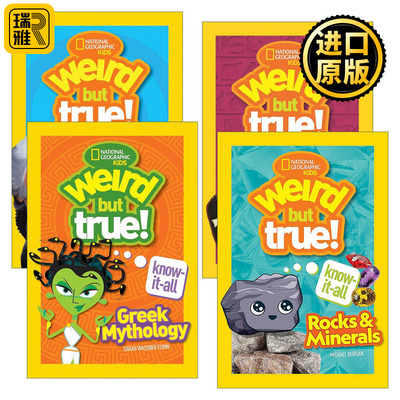 英文原版 Weird But True Know-It-All 真的好奇怪万事通系列4册 岩石和矿物 古埃及 希腊神话 英文版 进口英语原版书籍