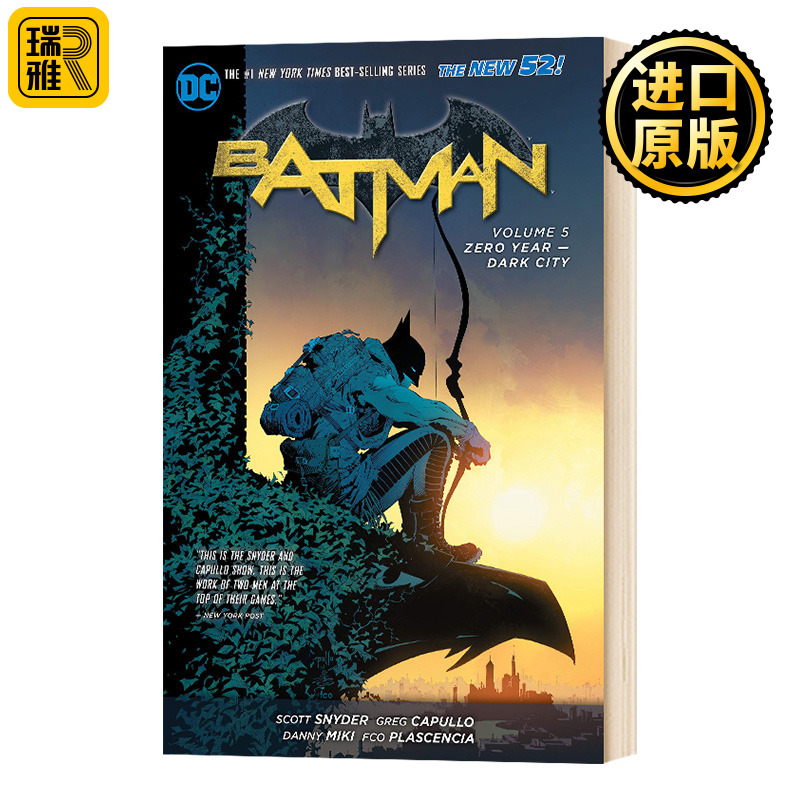 蝙蝠侠卷5零年黑暗之城英文原版 Batman Vol. 5 Zero Year Dark City The New 52全英文版 Scott Snyder进口英语书籍