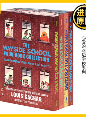 歪歪路小学1-4册 美版 英文原版 The Wayside School 4-Book Box Set 路易斯萨奇尔 我们学校要倒了新来的老师 Holes别有洞天作者
